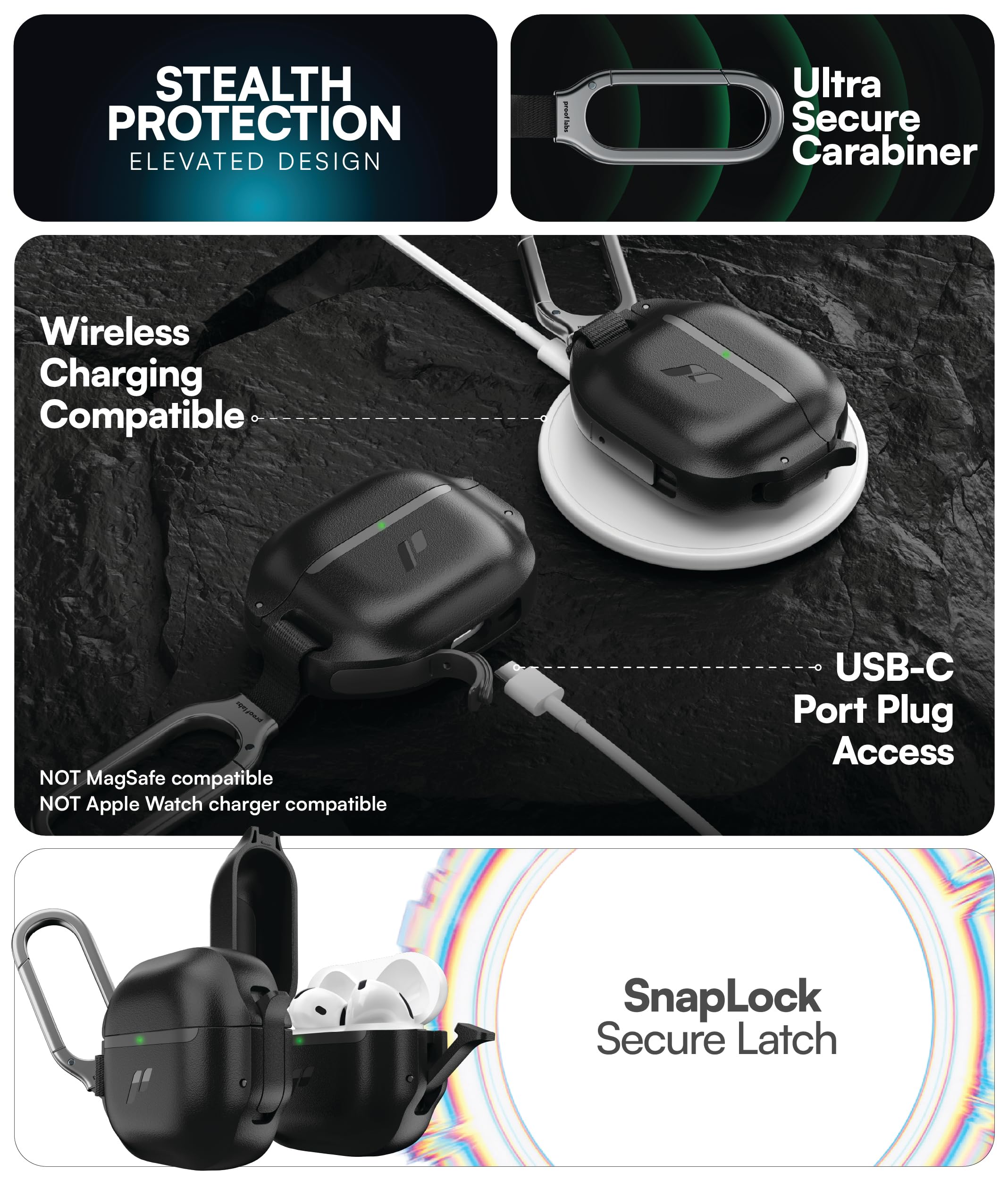 Amazon | Proof Labs AirPods 4用 ロック付きケース - タフなAirPods第